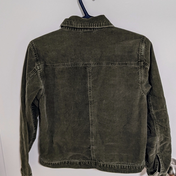Olive Green Corduroy Jacket - Girls Size 16 - Picture 3 of 3